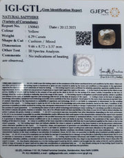 4.76 Ratti Natural Ceylonese Pukhraj Stone with Govt Lab Certificate (6771)